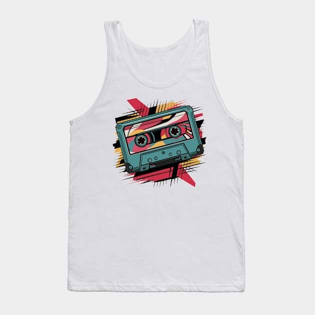 vibrant 80's cassette tape Tank Top by sP_designs